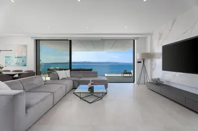 TV i/ili zabavni centar u objektu Seaview villa with Wellness, Dreams Of Dalmatia I