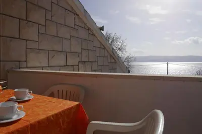 Balkon ili terasa u objektu Apartment in Dugi Rat with sea view, balcony, air conditioning, WiFi 5132-6