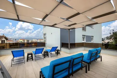 Balkon ili terasa u objektu Apartman Oliva and Studio Delux for a family with swiming pool, free parking, terace with view at the sea
