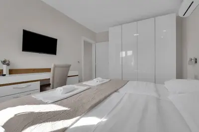 Krevet ili kreveti u jedinici u objektu Apartment Hrvoje -nur 50m bis zum Meer - Makarska Exklusiv