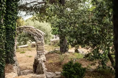 Vrt u objektu Holiday home Raos - a special stonehouse, Brela