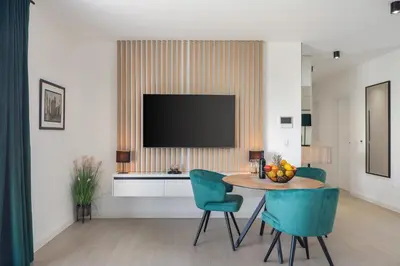 TV i/ili zabavni centar u objektu A&D Deluxe apartments Dani with swimming pool