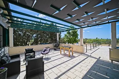 Balkon ili terasa u objektu Secluded vacation house Bračuta with swimming pool
