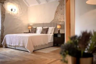 Krevet ili kreveti u jedinici u objektu Villa Hedera - beautiful stone house Hvar