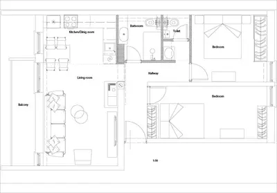 Tlocrt objekta Apartment Vito