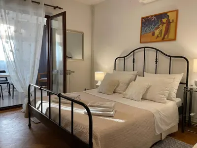 Krevet ili kreveti u jedinici u objektu Studio apartment with swimming pool