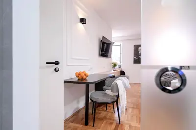 TV i/ili zabavni centar u objektu Fingerprint Central Apartment 5 min from Center & Beach