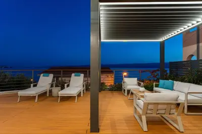 Balkon ili terasa u objektu Seaview Villa Calma with Jacuzzi, Media room