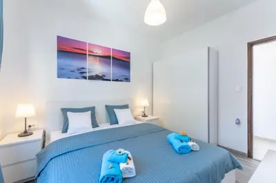 Krevet ili kreveti u jedinici u objektu SeaView Apartment Toni
