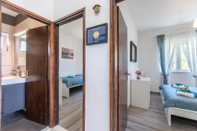 Krevet ili kreveti u jedinici u objektu SeaView Apartment Toni
