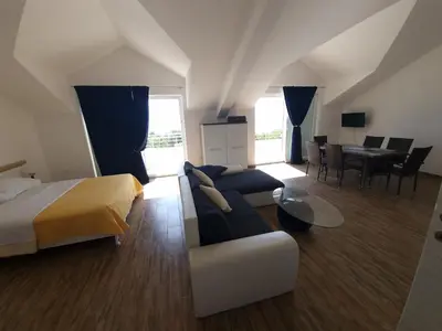 TV i/ili zabavni centar u objektu Apartmani Zen