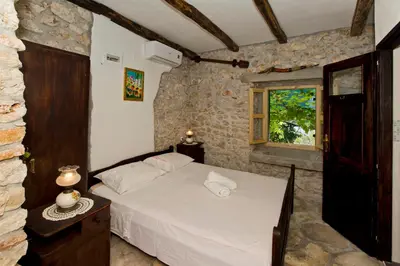 Krevet ili kreveti u jedinici u objektu Sunset Haven Villa in Zarace Hvar