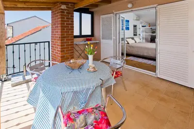 Balkon ili terasa u objektu Studio apartman Melita