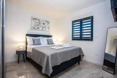 Krevet ili kreveti u jedinici u objektu Apartman sa prekrasnim pogledom,potpuno opremljen za 4 osobe