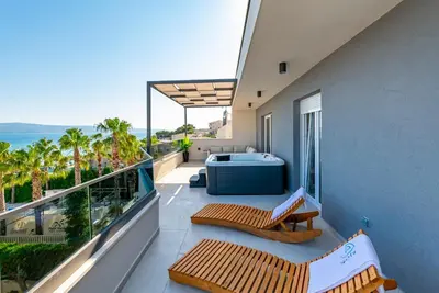 Balkon ili terasa u objektu Luxury Penthouse White Angel
