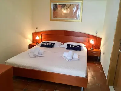 Krevet ili kreveti u jedinici u objektu Apartments Villa Jadranka Adults only