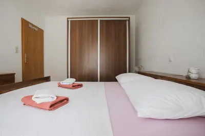 Krevet ili kreveti u jedinici u objektu Plava Adria Podstrana