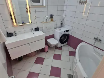 Kupaonica u objektu Luxury apartman Ani Sutivan Brač s bazenom i jacuzzijem