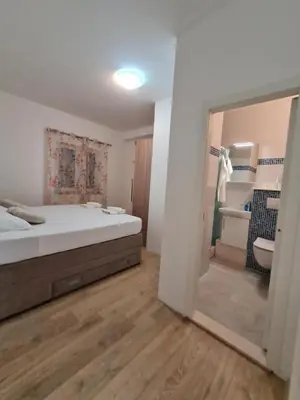 Krevet ili kreveti u jedinici u objektu Luxury apartman Ani Sutivan Brač s bazenom i jacuzzijem