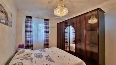 Krevet ili kreveti u jedinici u objektu Three-Bedroom Apartment close to the Omis beach