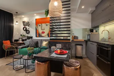 Kuhinja ili čajna kuhinja u objektu Beach Apartment 'Hedonist'