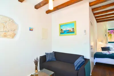 Krevet ili kreveti u jedinici u objektu Apartments and Rooms Kampanel