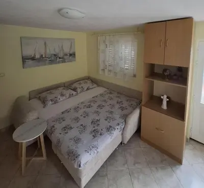Krevet ili kreveti u jedinici u objektu Studio Stomorska with sea view10