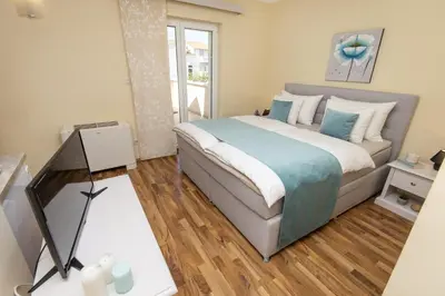 Krevet ili kreveti u jedinici u objektu San Marian Apartments