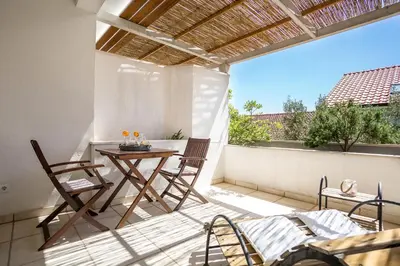 Balkon ili terasa u objektu Zlatni Bol Apartments