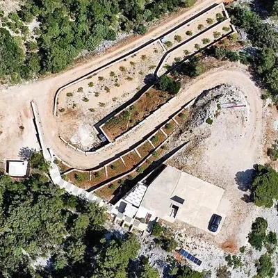 Ptičja perspektiva objekta Isolated apartments with a parking space Cove Medvidina, Hvar - 22019