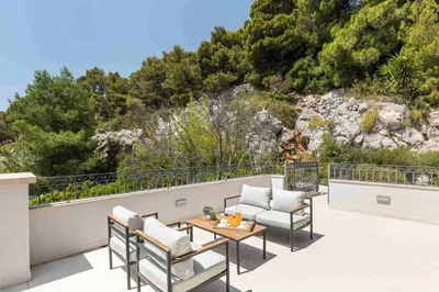 Balkon ili terasa u objektu Luxury Villa Hvar Carpe Diem newly renovated with private pool by the sea