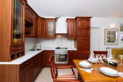 Kuhinja ili čajna kuhinja u objektu VILLA AGAPE - Three bedroom villa on 15k m2 olive grove - Incredible 360 view - Free parking - Private pool and jacuzzi