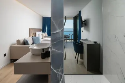 Krevet ili kreveti u jedinici u objektu Luxury Villa Hedonia