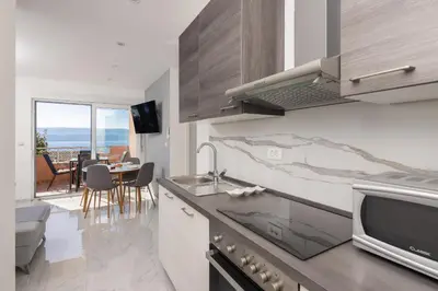 Kuhinja ili čajna kuhinja u objektu Seaview Apartments