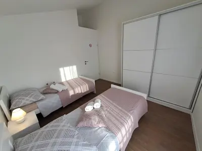 Krevet ili kreveti u jedinici u objektu luxury apartment on top floor