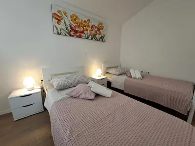 Krevet ili kreveti u jedinici u objektu luxury apartment on top floor