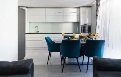 Kuhinja ili čajna kuhinja u objektu Beachfront apartment Plaza