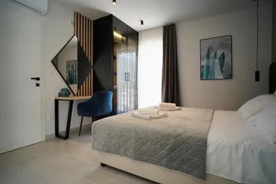 Krevet ili kreveti u jedinici u objektu Solis Apartments Bol 1
