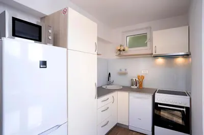 Kuhinja ili čajna kuhinja u objektu Big sunny terrace apartment Hvar