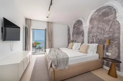 Krevet ili kreveti u jedinici u objektu Luxury beachfront Villa Providenca