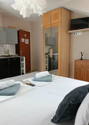 Kuhinja ili čajna kuhinja u objektu Agava Apartments