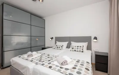 Krevet ili kreveti u jedinici u objektu Awesome Home In Pucisca With House Sea View