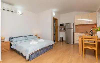 Kuhinja ili čajna kuhinja u objektu Apartments Villa Milas with pool