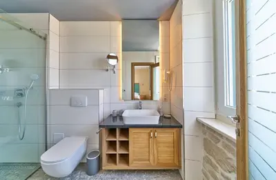 Kupaonica u objektu Exclusive Villa Amara, heated pool - sea view