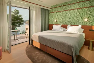 Krevet ili kreveti u jedinici u objektu Beautiful Villa Crystalsea 2 with a pool in Hvar