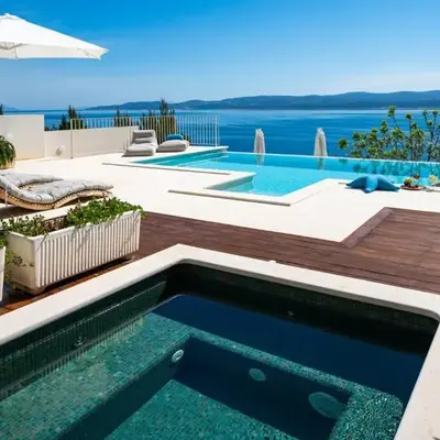 Seaview villa Agata with heated infinity pool