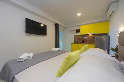 Krevet ili kreveti u jedinici u objektu Vineyard oaza-Deluxe Apartments with Swimming pool