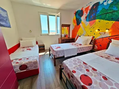 Krevet ili kreveti u jedinici u objektu Apartments by the sea Krilo Jesenice, Omis - 23043