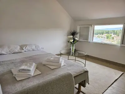 Krevet ili kreveti u jedinici u objektu Maris Sea View Apartment