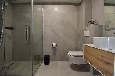 Kupaonica u objektu Spectacular villa X with heated pool overlooking Split and sea